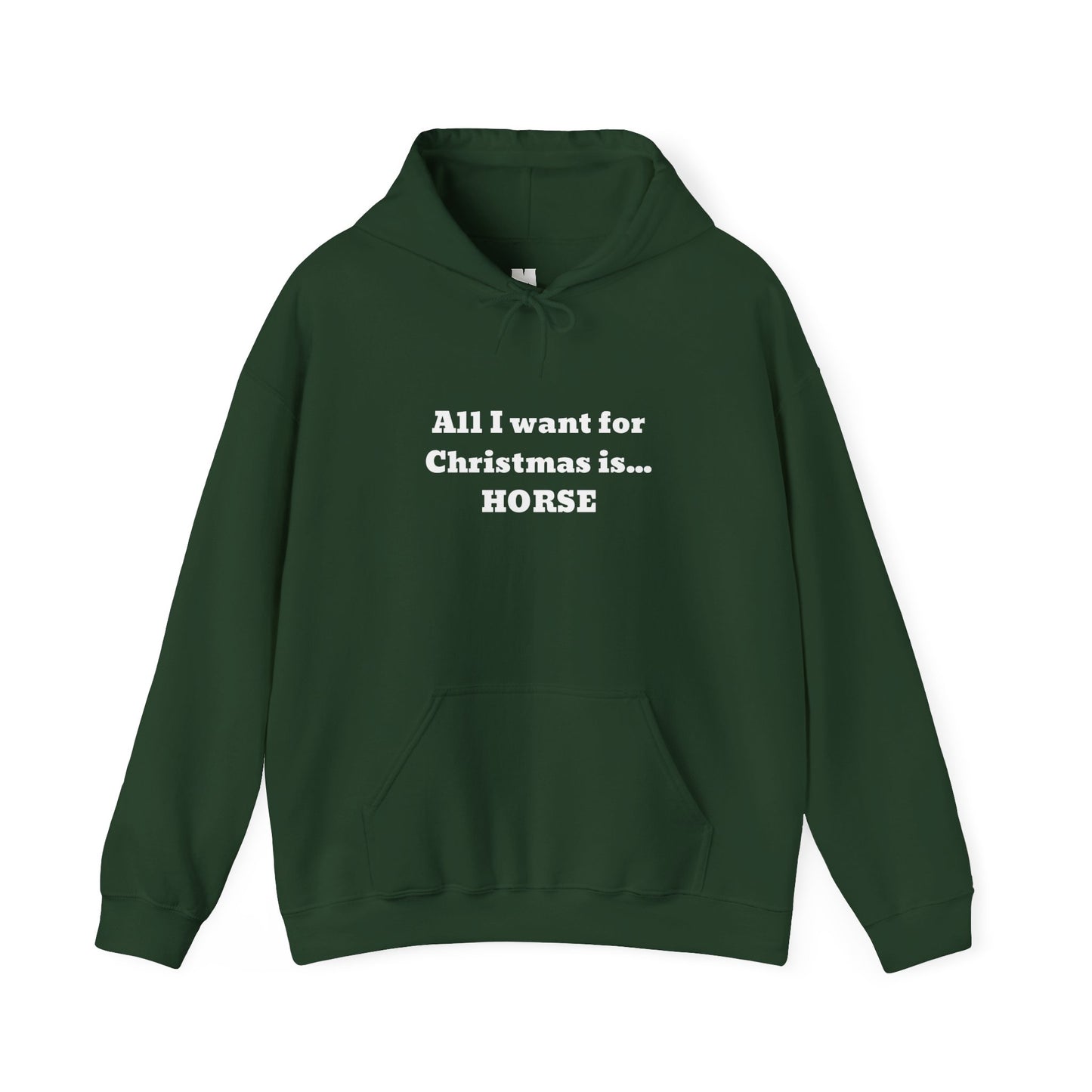 All I want for Christmas is... horse Unisex Heavy Blend™ Hooded Sweatshirt