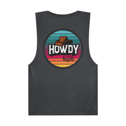 Howdy bitch colourful Unisex Barnard Tank Top