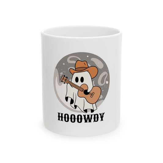 Howdy Halloween ghost Mug, (11oz, 15oz)