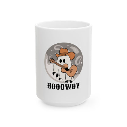 Howdy Halloween ghost Mug, (11oz, 15oz)