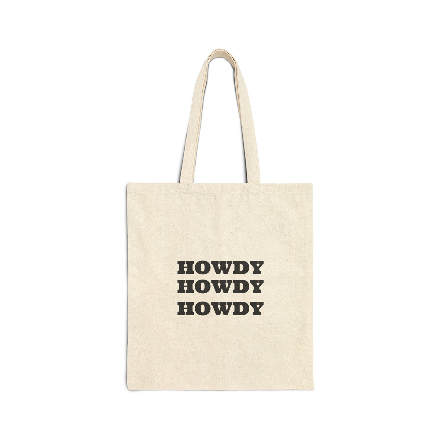 Howdy Cotton Canvas Tote Bag