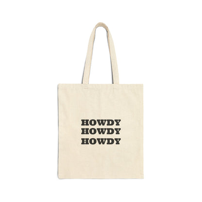 Howdy Cotton Canvas Tote Bag