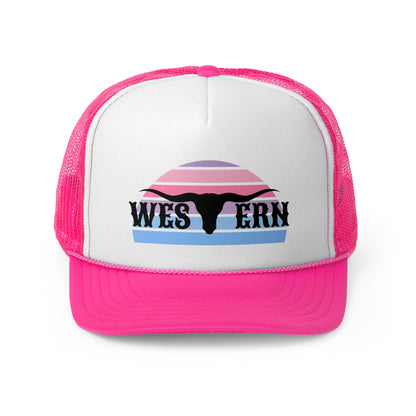 Western longhorn Trucker Caps