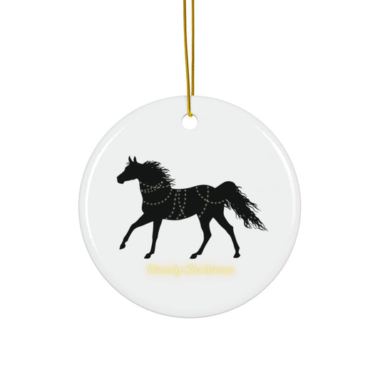 Christmas lights Ceramic Ornament