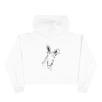 Goofy Bunny Horse Crop Hoodie