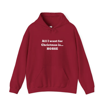 All I want for Christmas is... horse Unisex Heavy Blend™ Hooded Sweatshirt