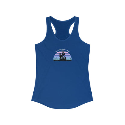 Enjoy the ride, life goes by too fast Women's Ideal Racerback Tank