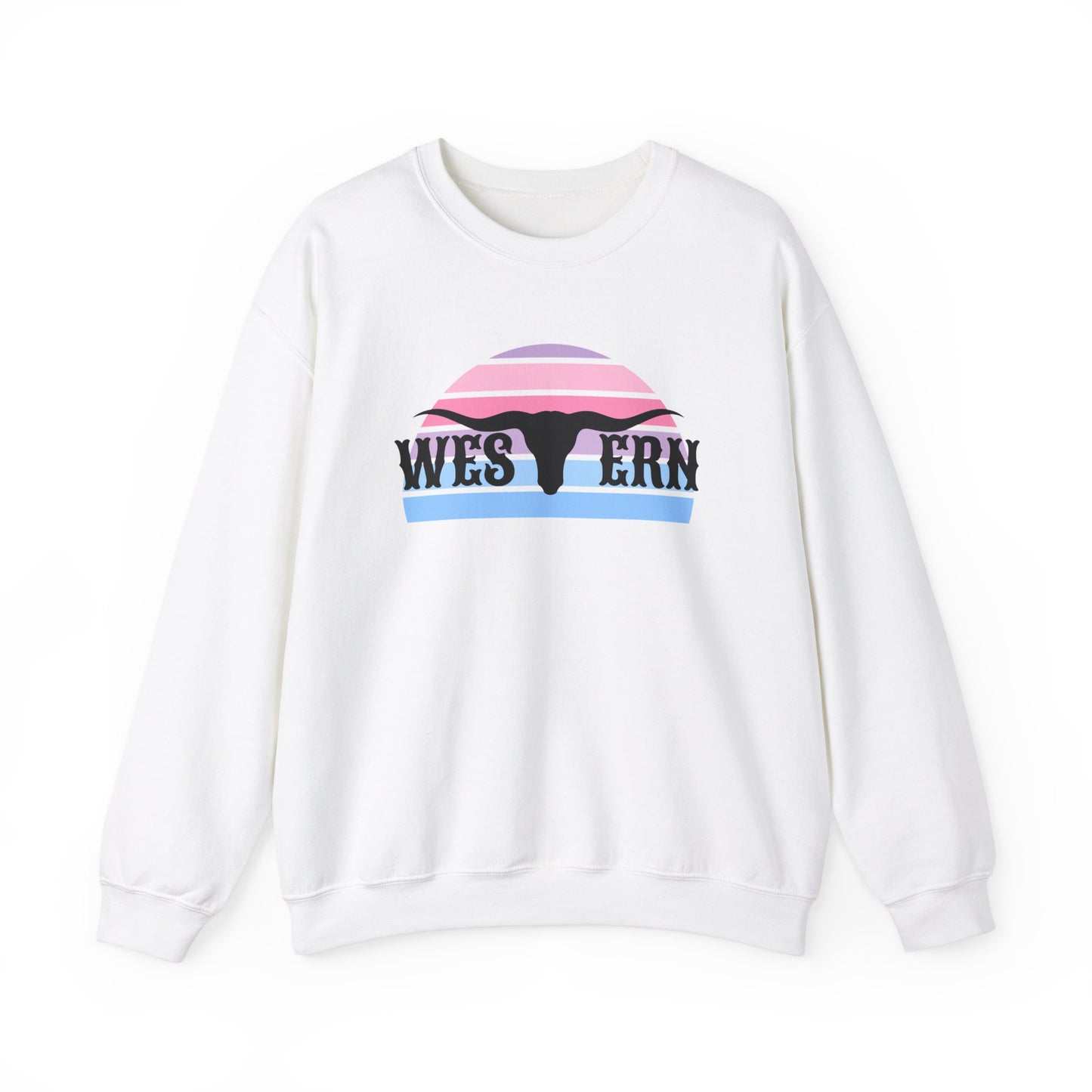 Western longhorn Unisex Heavy Blend™ Crewneck Sweatshirt