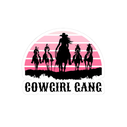 Cowgirl gang Kiss-Cut Stickers