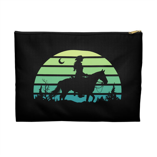 Cowgirl in the night Accessory Pouch