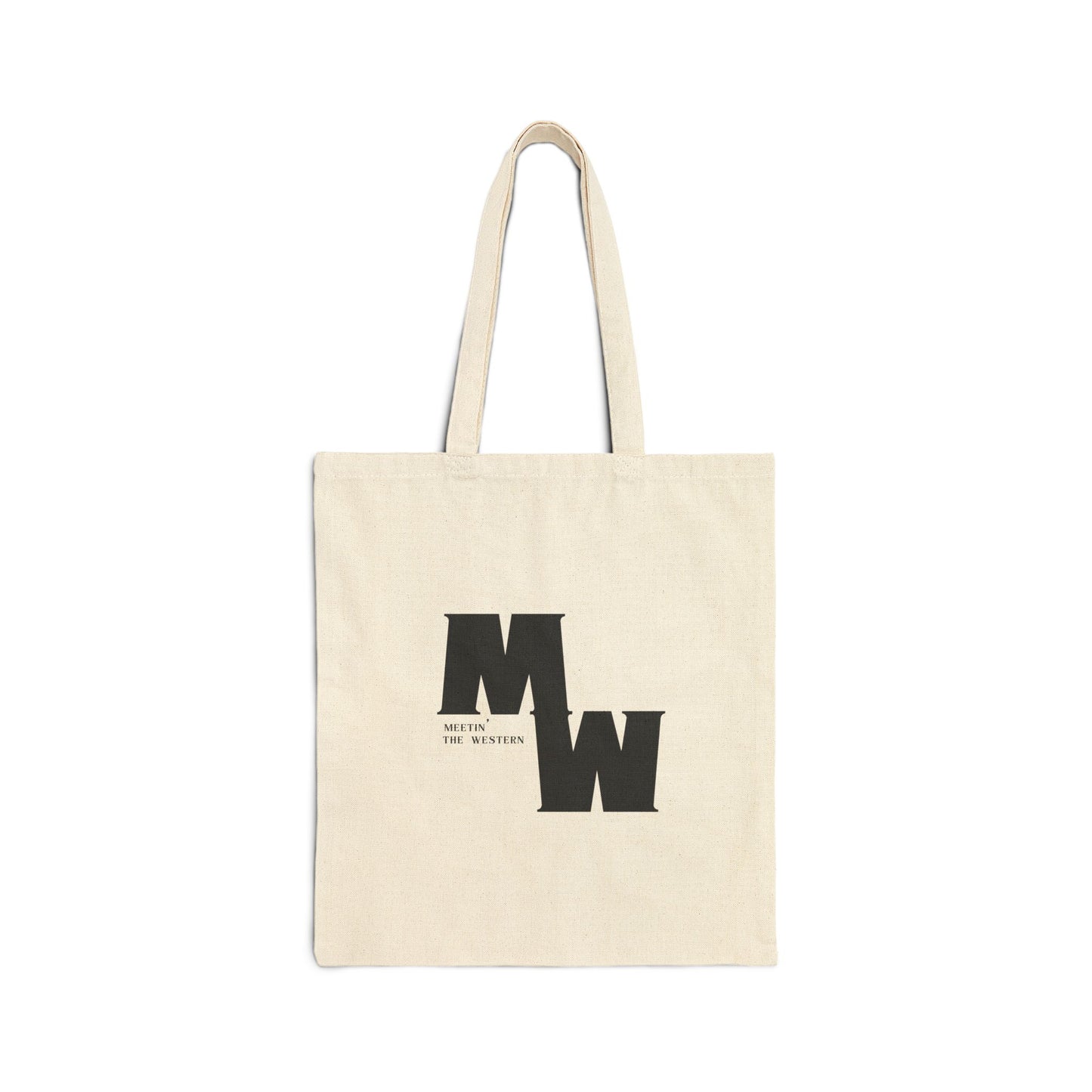 Meetin' The Western logo Cotton Canvas Tote Bag