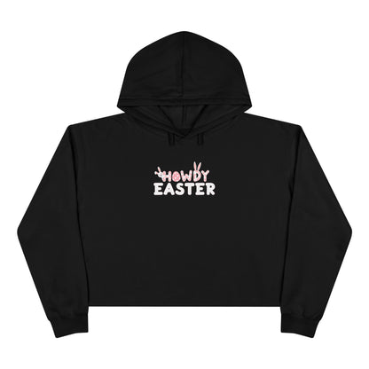 Howdy Easter Bunny Crop Hoodie