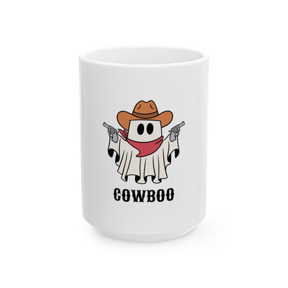 Cowboy Halloween ghost Mug, (11oz, 15oz)