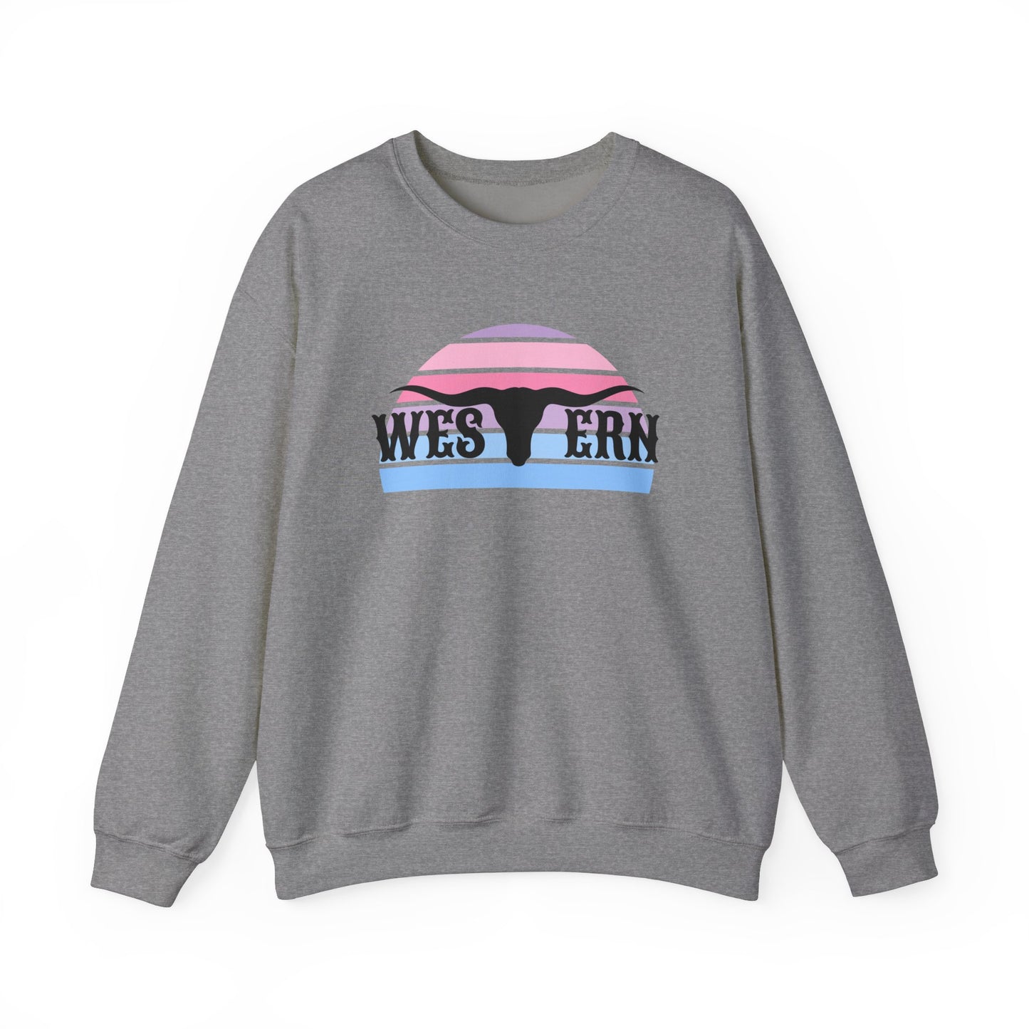 Western longhorn Unisex Heavy Blend™ Crewneck Sweatshirt