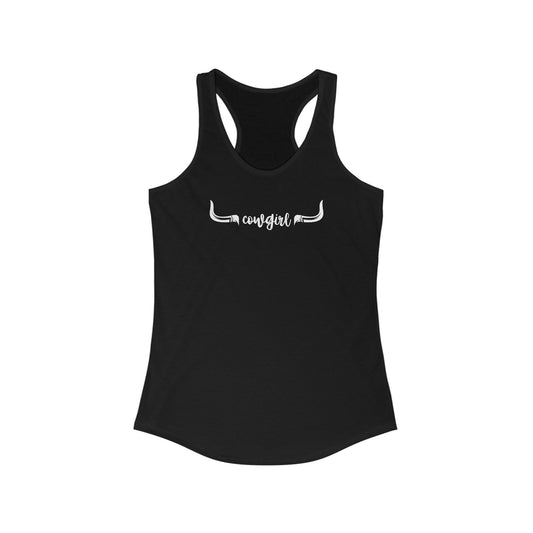 Cowgirl longhorns Racerback Tank Top