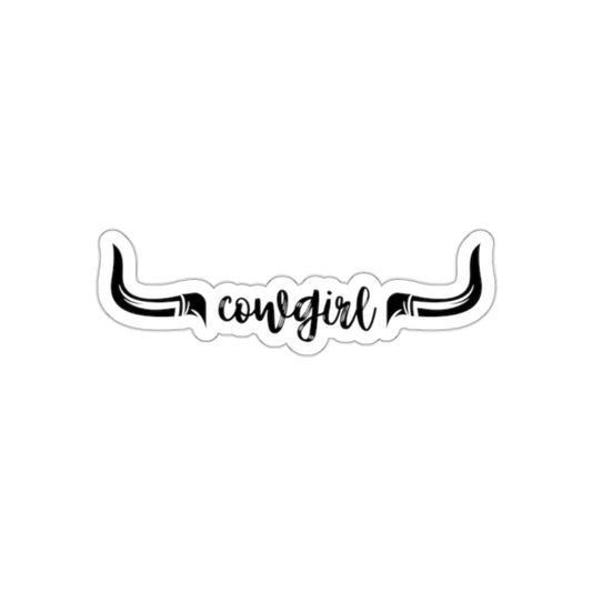 Cowgirl longhorns Kiss-Cut Stickers