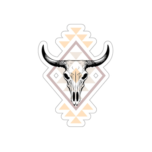 Cow skull western print Kiss-Cut Stickers