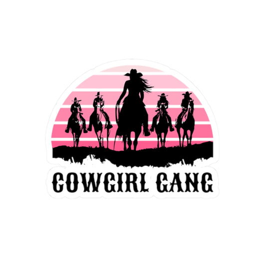 Cowgirl gang Kiss-Cut Stickers