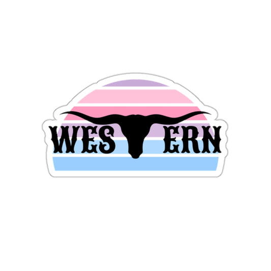 Western longhorn Kiss-Cut Stickers