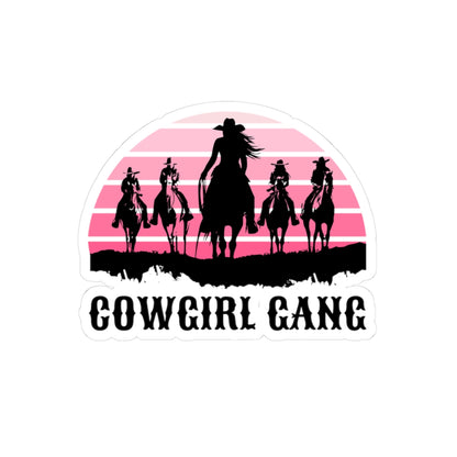 Cowgirl gang Kiss-Cut Stickers