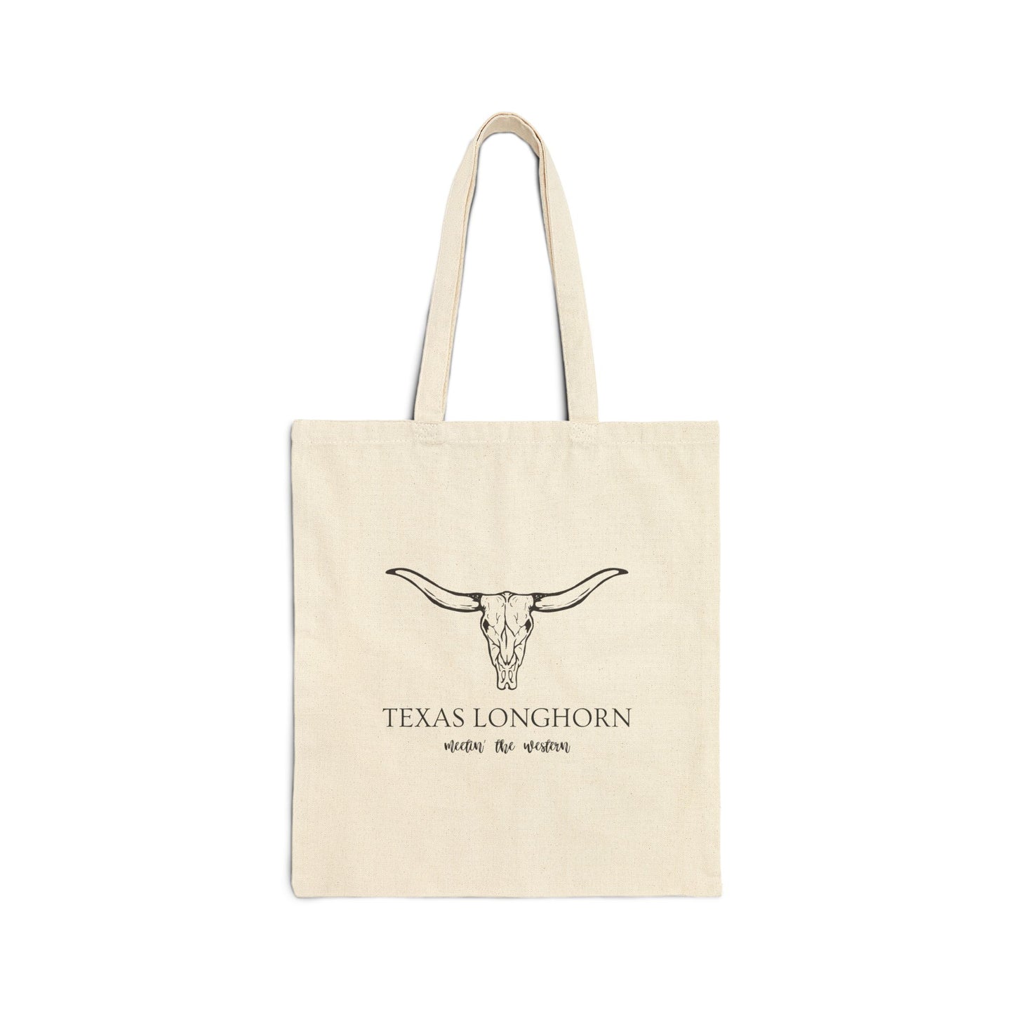 Texas longhorn Cotton Canvas Tote Bag