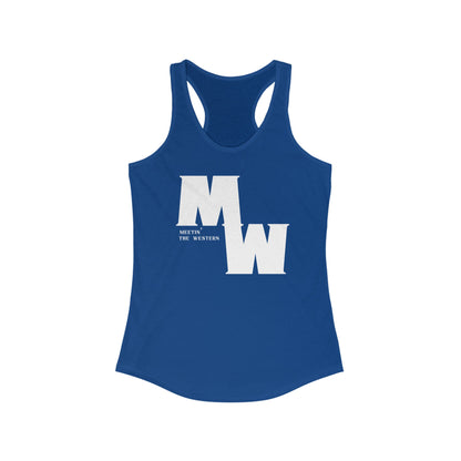 Meetin' The Western logo Women's Ideal Racerback Tank