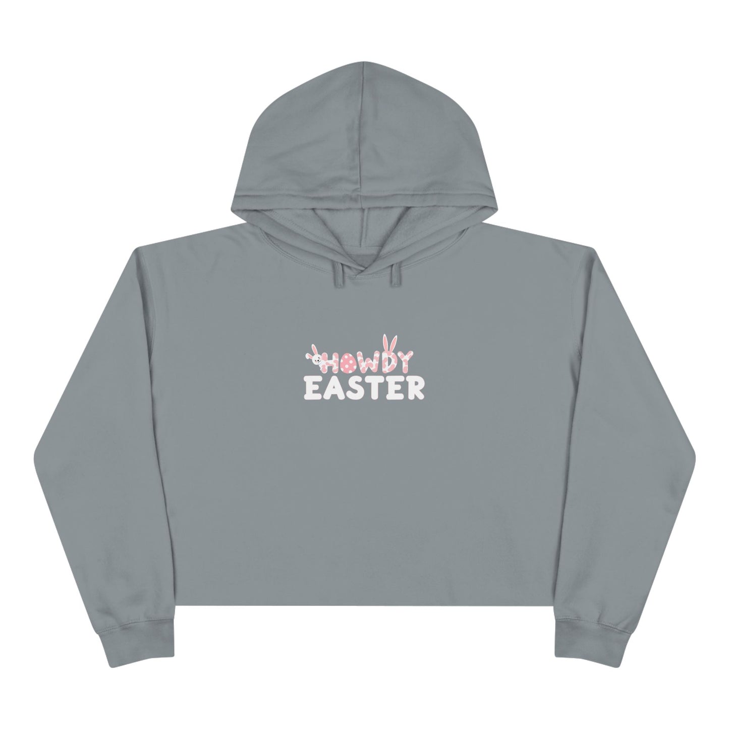 Howdy Easter Bunny Crop Hoodie