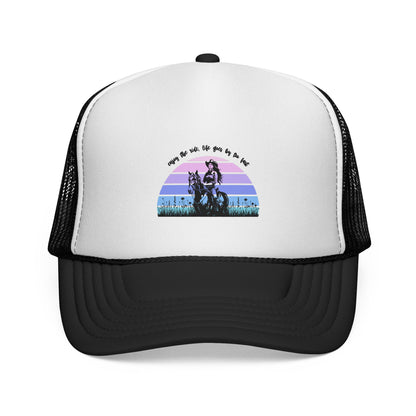 Enjoy the ride, life goes by too fast Trucker Caps