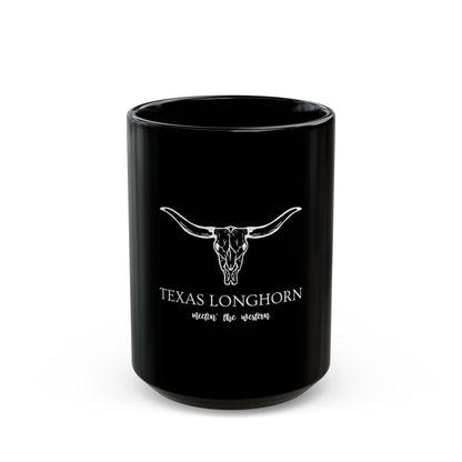 Texas longhnorn Black Mug (11oz, 15oz)