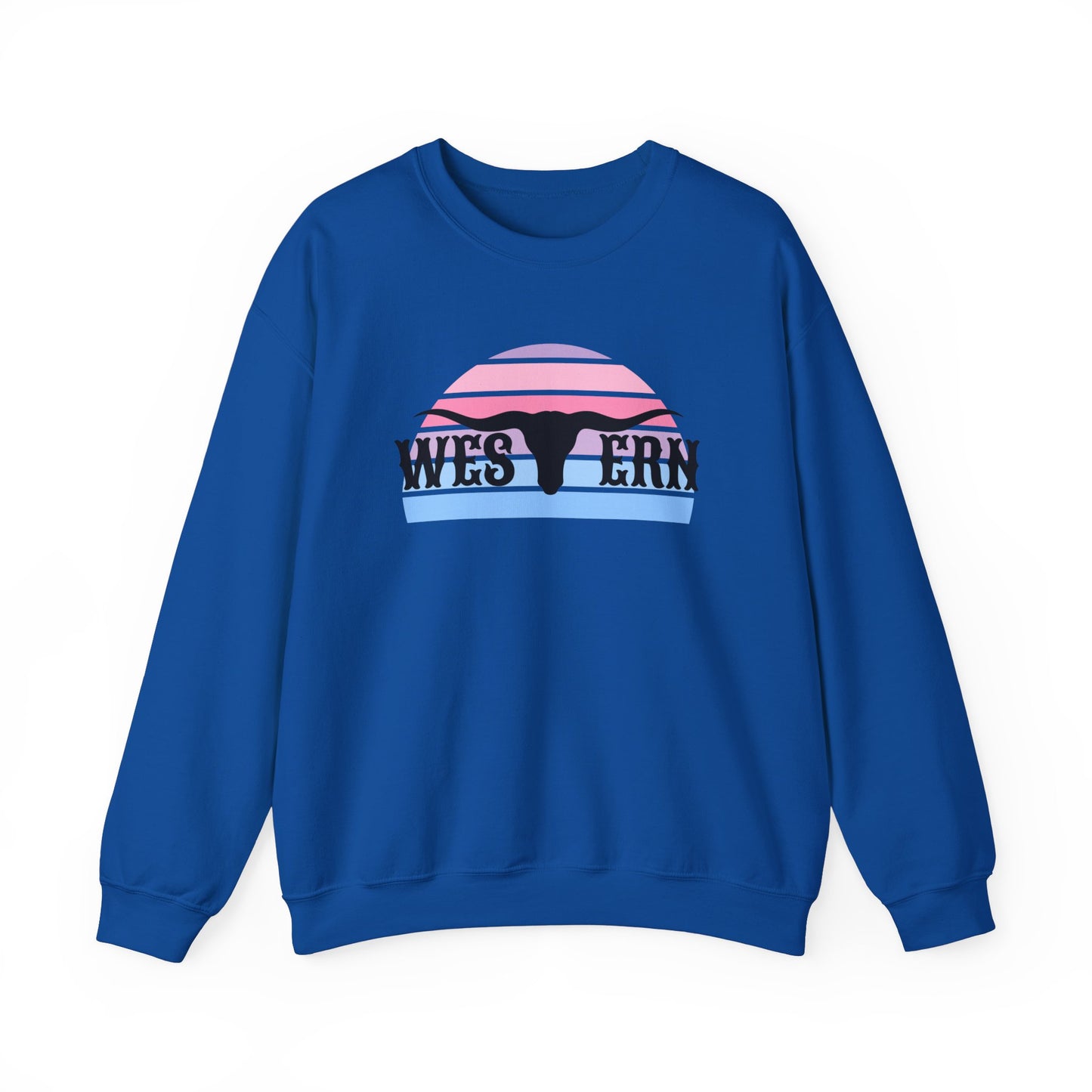 Western longhorn Unisex Heavy Blend™ Crewneck Sweatshirt