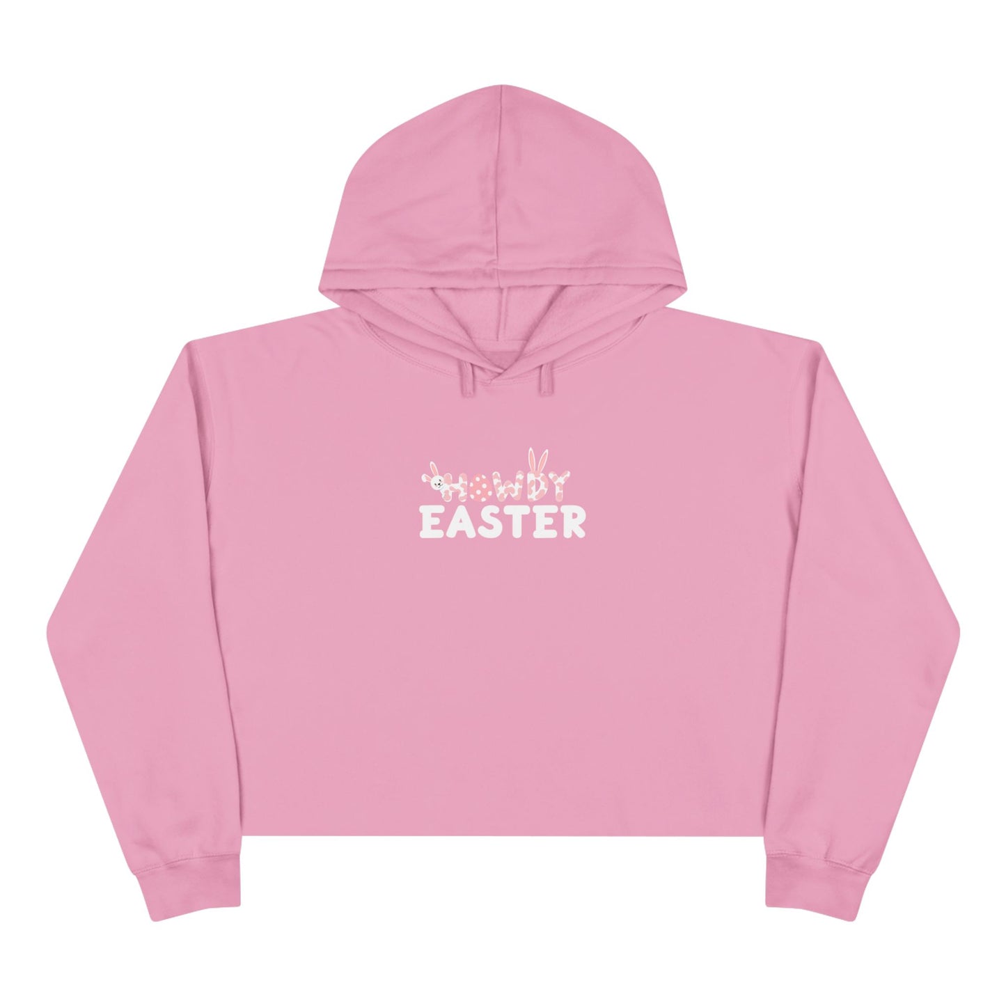 Howdy Easter Bunny Crop Hoodie