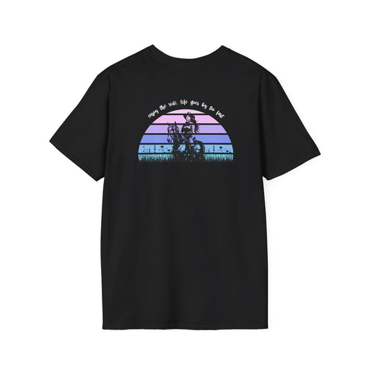 Enjoy the ride, life goes by too fast Unisex Softstyle T-Shirt