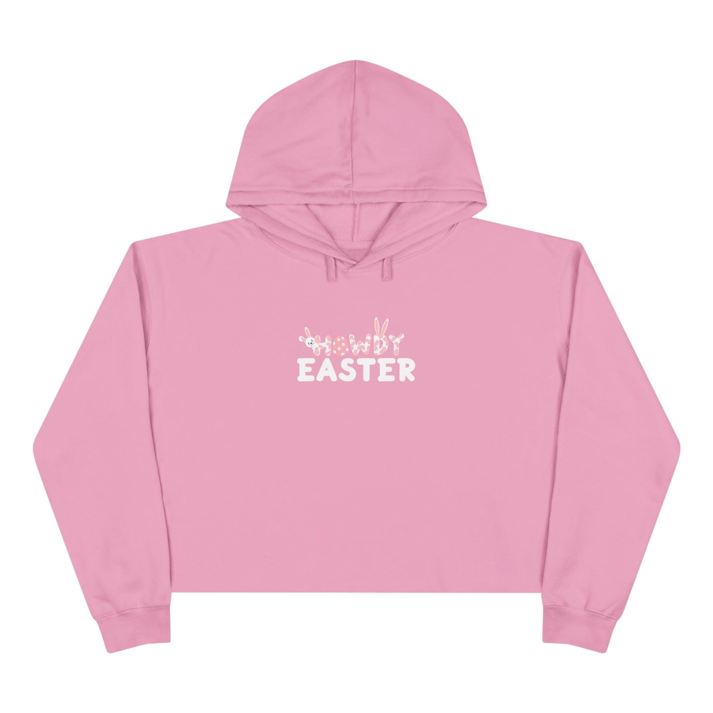 Howdy Easter Bunny Crop Hoodie