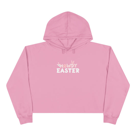 Howdy Easter Bunny Crop Hoodie