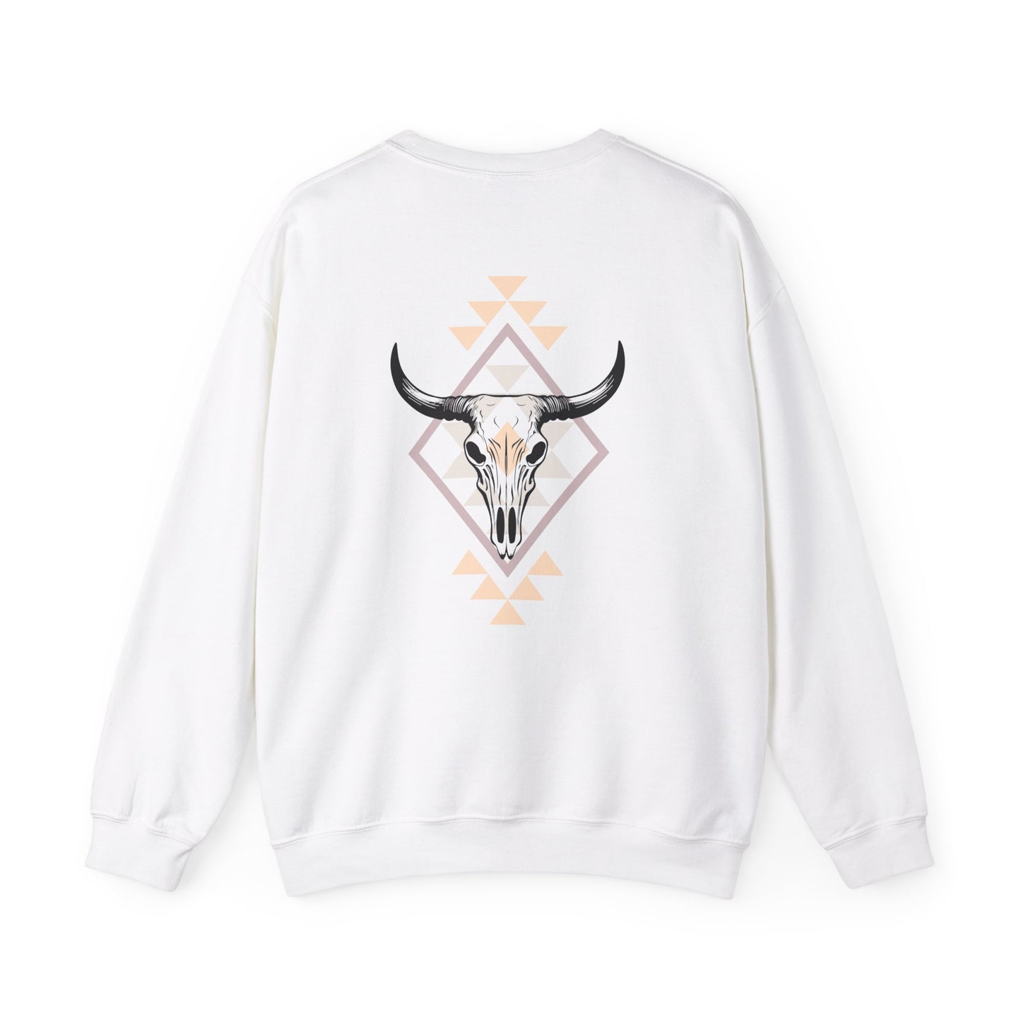 Cow skull western print Unisex Heavy Blend™ Crewneck Sweatshirt