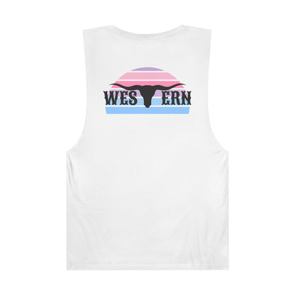 Western longhorn Unisex Barnard Tank Top