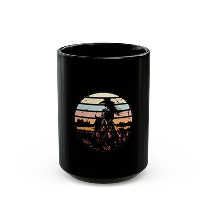 Cowgirl in the nature Black Mug (11oz, 15oz)