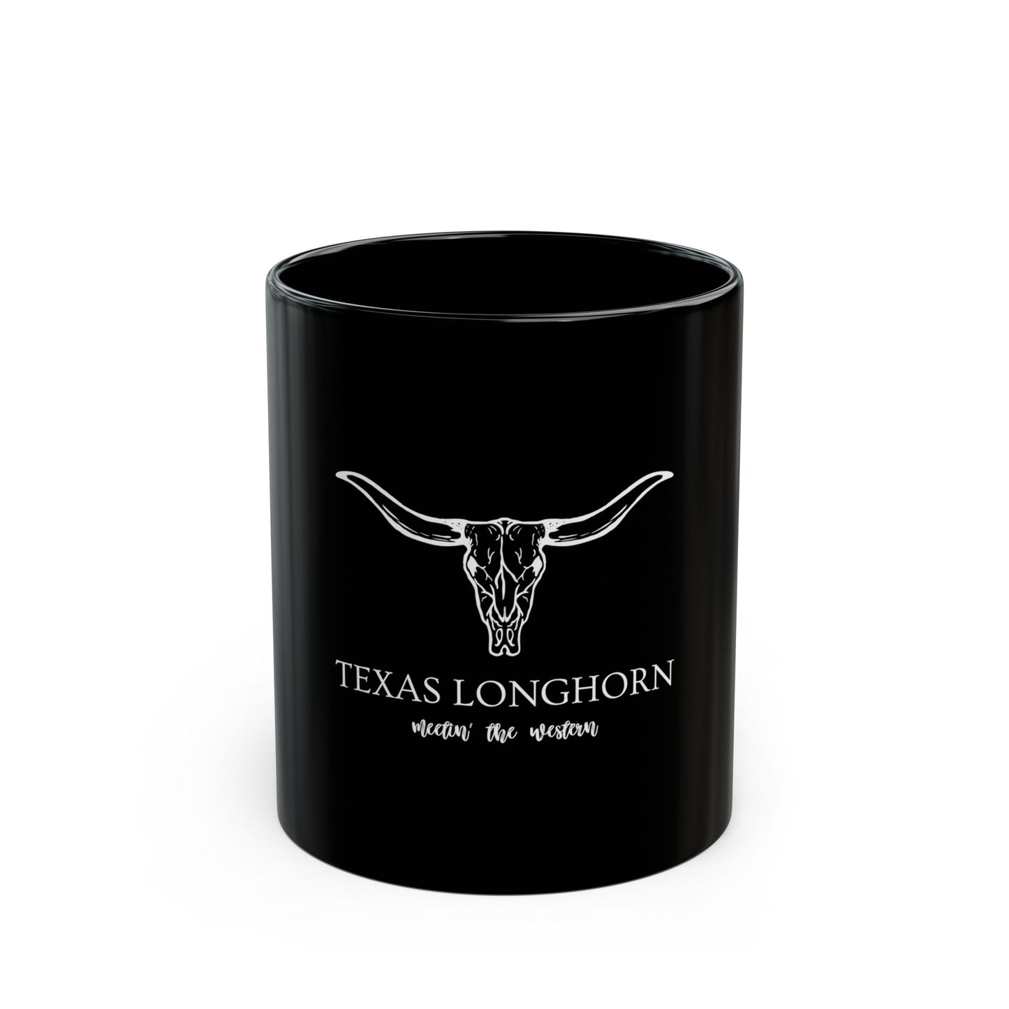 Texas longhnorn Black Mug (11oz, 15oz)