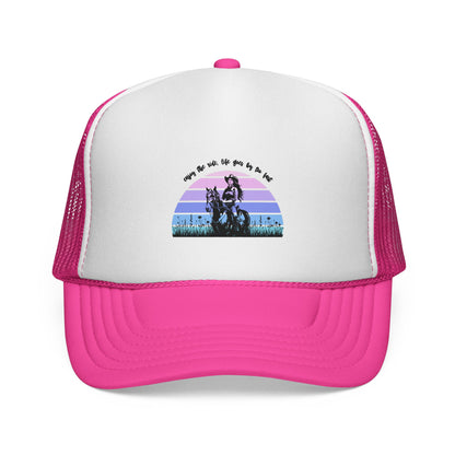 Enjoy the ride, life goes by too fast Trucker Caps
