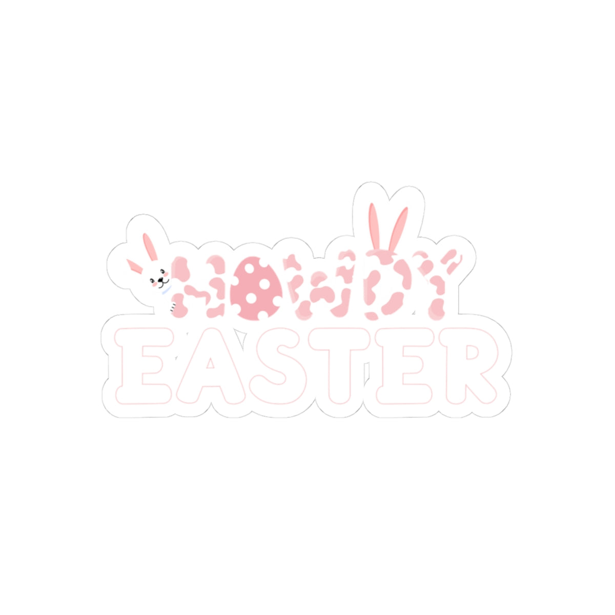 Howdy Easter Bunny Kiss-Cut Stickers