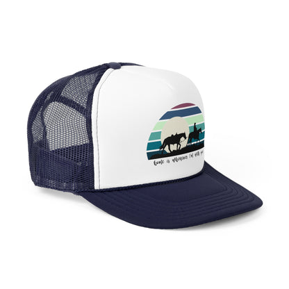 Cowboy and the moon Trucker Caps